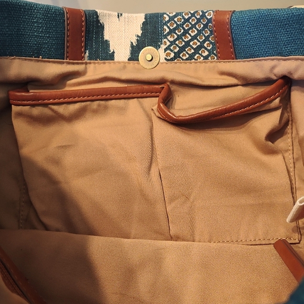 NWT Lucky Brand Aztec Pattern Fabric Tote - Picture 9 of 12